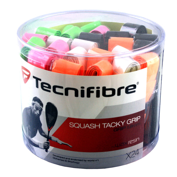 Tecnifibre Squash Tacky Replacement Grip 24 Pack