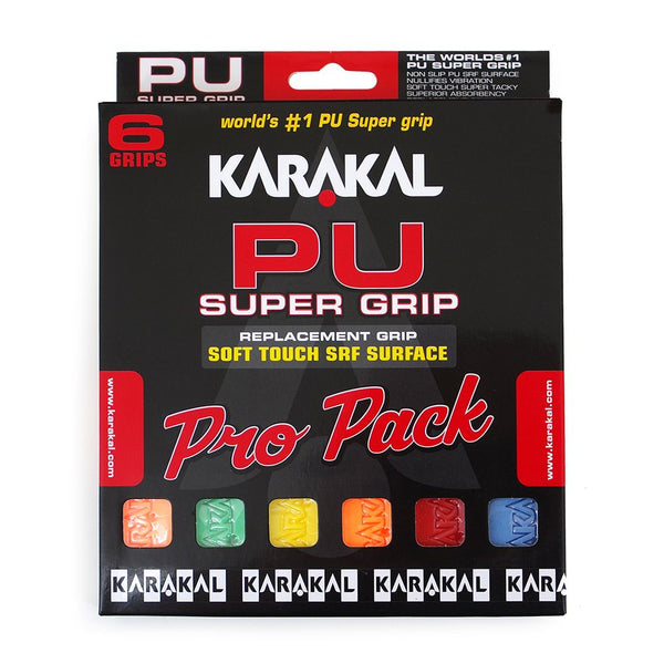 Karakal PU Super PRO Pack Replacement Grips 6 Pack